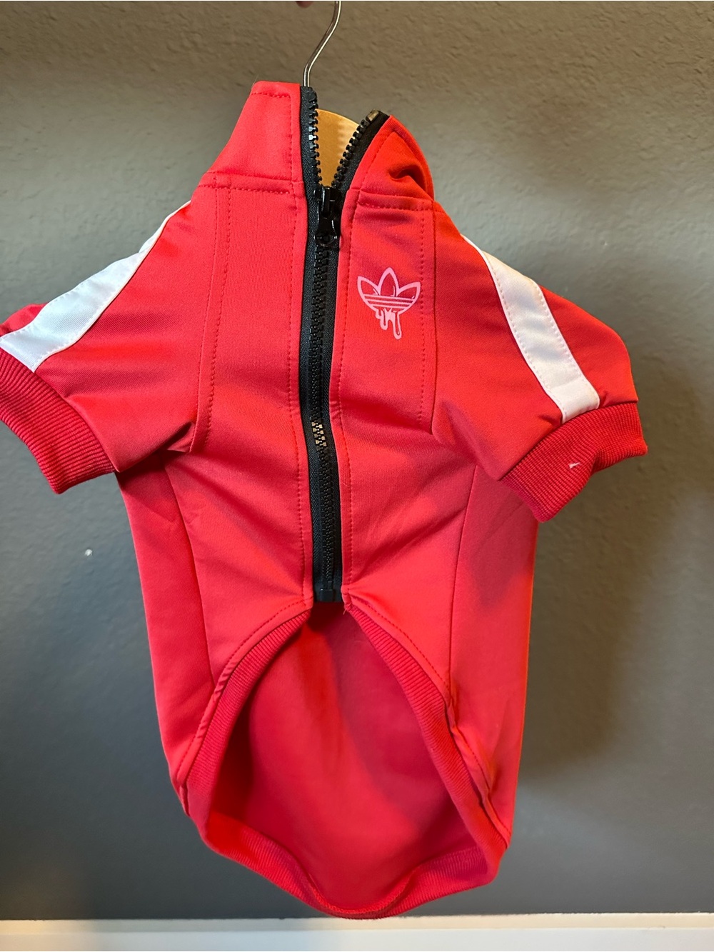 Kids Red Short-Sleeve Zip Front Swim Suit